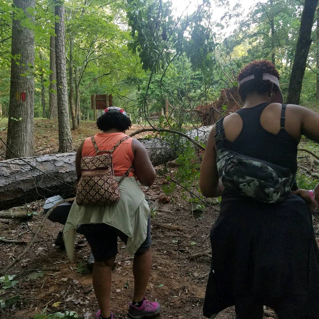 Aisha leads her friends through Red Top Mountain. Photo courtesy: Aisha Oliver-Staley