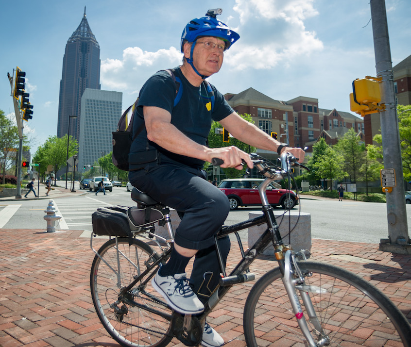 Person riding a bike